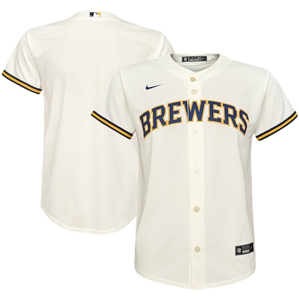 Milwaukee Brewers Nike Youth Home Replica Team Jersey - Cream