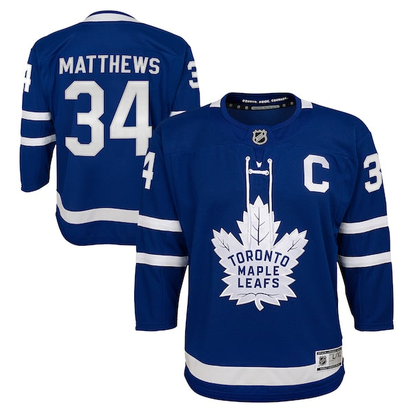 Auston Matthews Toronto Maple Leafs Youth Home Premier Player Jersey - Blue/Black