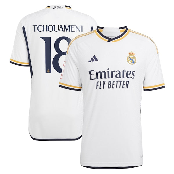 Aurélien Tchouaméni Los Merengues adidas 2023/24 Home Authentic Player Jersey - White/Navy