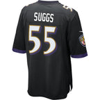 Youth Baltimore Ravens Terrell Suggs Nike Black Alternate Game Jersey