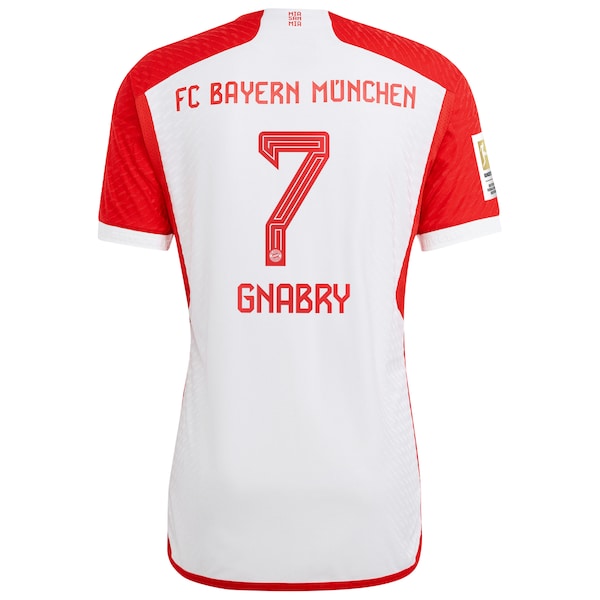 Serge Gnabry Bayern Munich adidas 2023/24 Home Authentic Jersey - White/Black