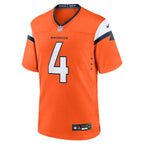 Zach Wilson Denver Broncos Nike Team Game Jersey -  Orange