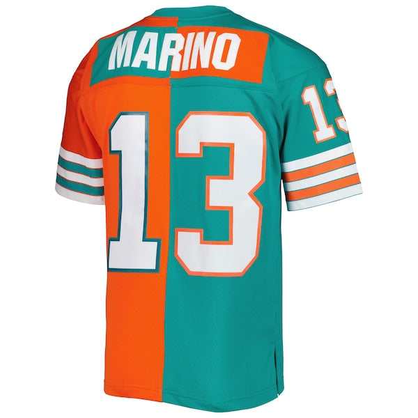 Dan Marino Miami Dolphins 1984 Split Legacy Replica Jersey - Aqua/Orange