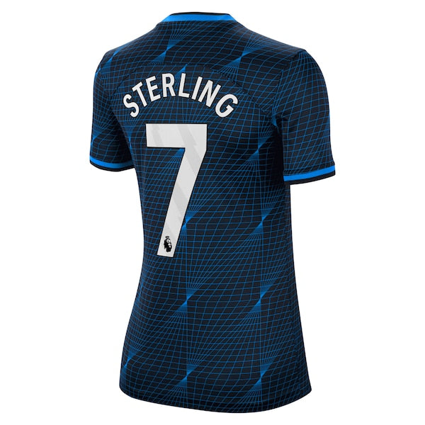 Raheem Sterling Chelsea Nike Women's 2023/24 Away Stadium Replica Player Jersey - Navy/Blue
