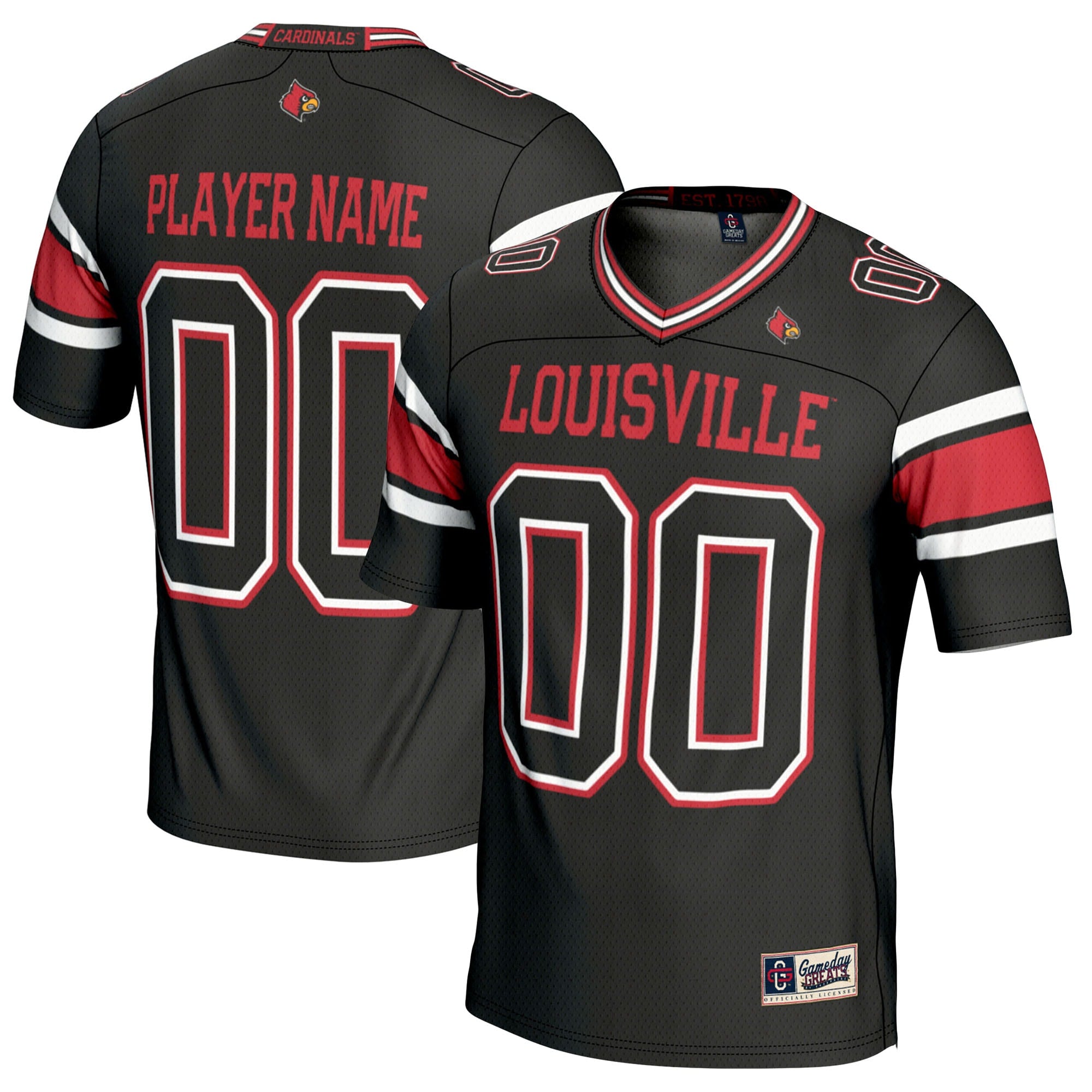 Louisville Cardinals GameDay Greats NIL Pick-A-Player Football Jersey - Red/White/Black