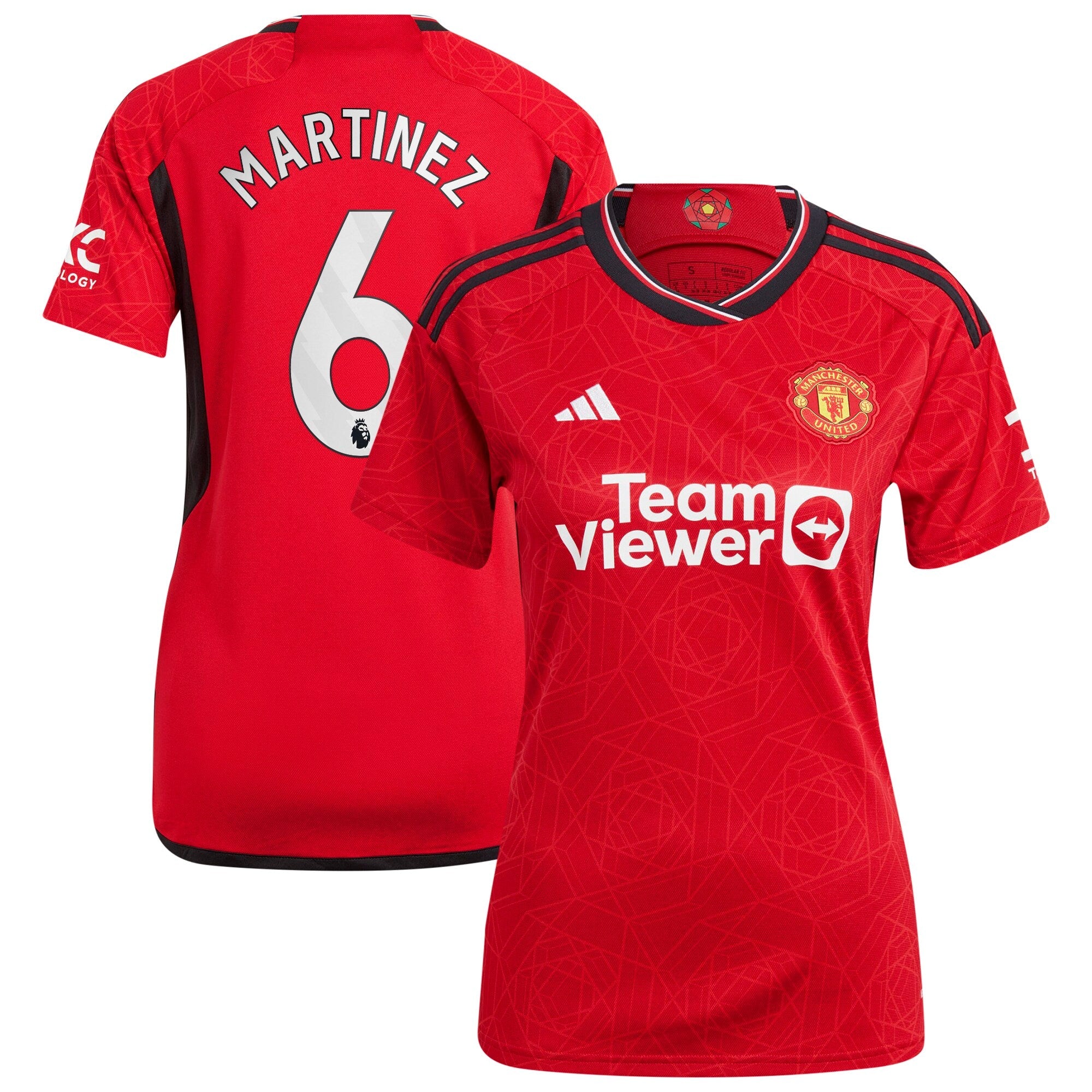 Lisandro Martínez Manchester United adidas Women's 2023/24 Away Replica Player Jersey - Green/Red