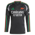 Martin Odegaard Arsenal adidas 2024/25 Away Replica Long Sleeve Player Jersey - Black