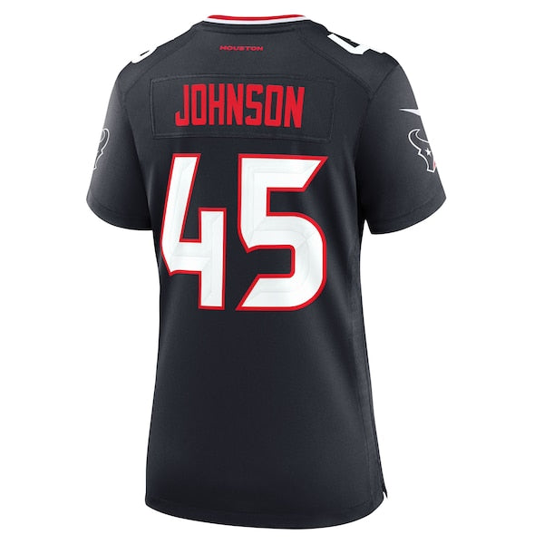 Jakob Johnson Houston Texans Nike Women's Team Game Jersey -  Navy
