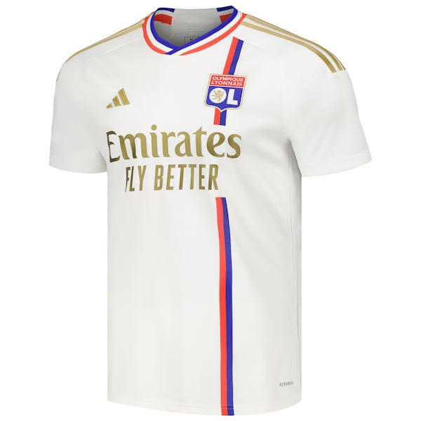 Olympique Lyonnais adidas 2023/24 Home Replica Jersey - White