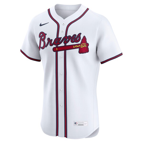 Atlanta Braves Nike Home Elite Jersey - White/Red/Navy