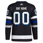 Tampa Bay Lightning adidas Alternate Primegreen Authentic Custom Jersey - Black