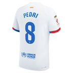 Pedri Barcelona Nike 2023/24 Away Authentic Jersey - White/Aqua/Royal