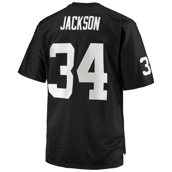 Bo Jackson Las Vegas Raiders Big & Tall 1988 Retired Player Replica Jersey - Black/White