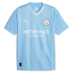 Julián Álvarez Manchester City Puma 2023/24 Home Replica Long Sleeve Player Jersey - Sky Blue