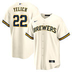 Christian Yelich Milwaukee Brewers Nike Alternate Replica Player Jersey - Cream/Gray/Navy/White