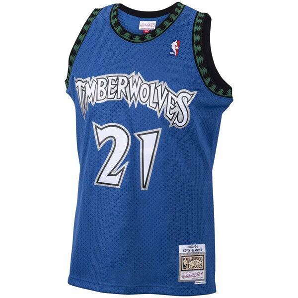 Kevin Garnett Minnesota Timberwolves  Big & Tall 2003/04 Hardwood Classics Swingman Jersey - Blue