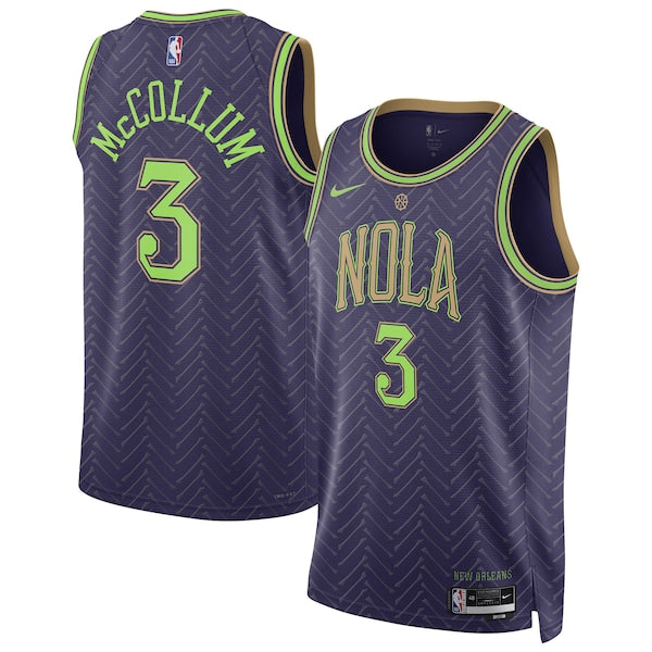 CJ McCollum New Orleans Pelicans Nike Unisex 2024/25 Swingman Player Jersey - City Edition - Purple
