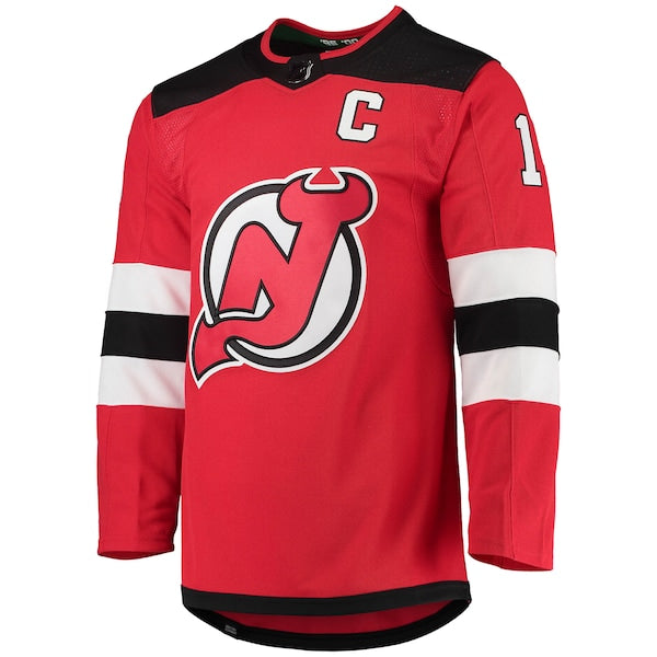 Nico Hischier New Jersey Devils adidas Home Primegreen Authentic Player Jersey - Red/Black