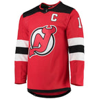 Nico Hischier New Jersey Devils adidas Home Primegreen Authentic Player Jersey - Red/Black