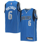 Kristaps Porzingis Dallas Mavericks Nike Youth 2021/22 Diamond Swingman Jersey - Icon Edition - Blue