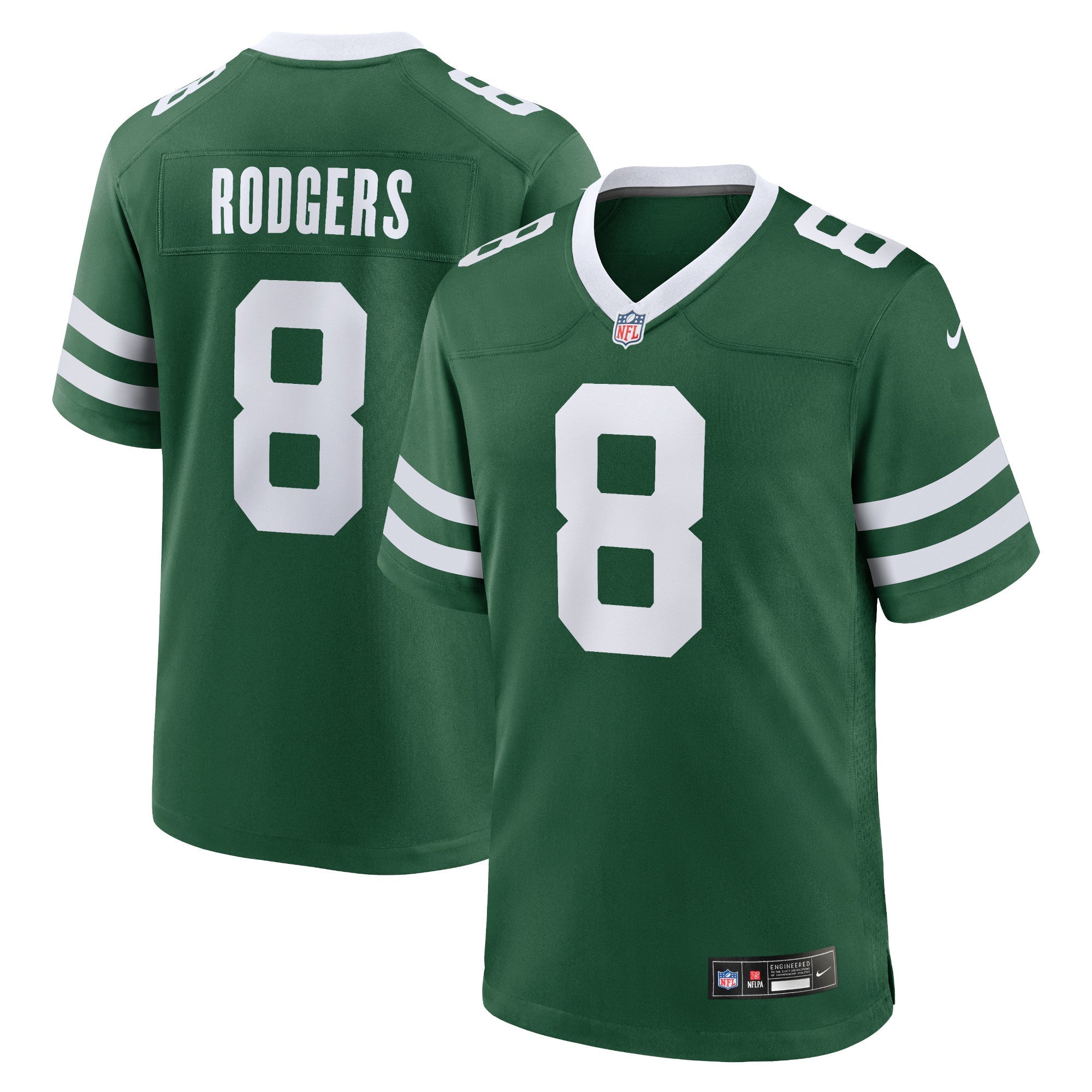 Aaron Rodgers New York Jets Nike Game Jersey - Legacy White/Black/Green
