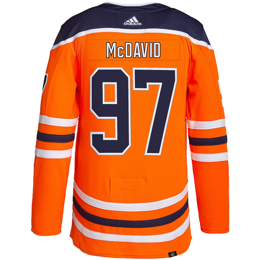 Connor McDavid Edmonton Oilers adidas Home Primegreen Authentic Pro Player - Jersey - Orange