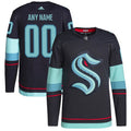 Seattle Kraken adidas  Home  Primegreen Authentic Custom Jersey - Navy