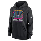 Cincinnati Bengals Nike Women's 2024 NFL Crucial Catch Club Pullover Hoodie - Black