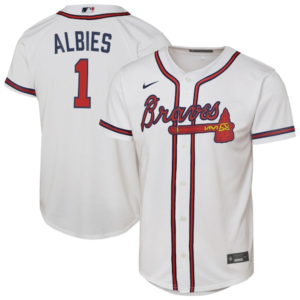 Ozzie Albies Atlanta Braves Nike Youth Home Replica Player Jersey - White