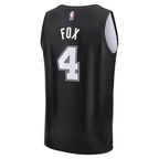 De'Aaron Fox San Antonio Spurs  2025/26 City Edition Fast Break Jersey - Black