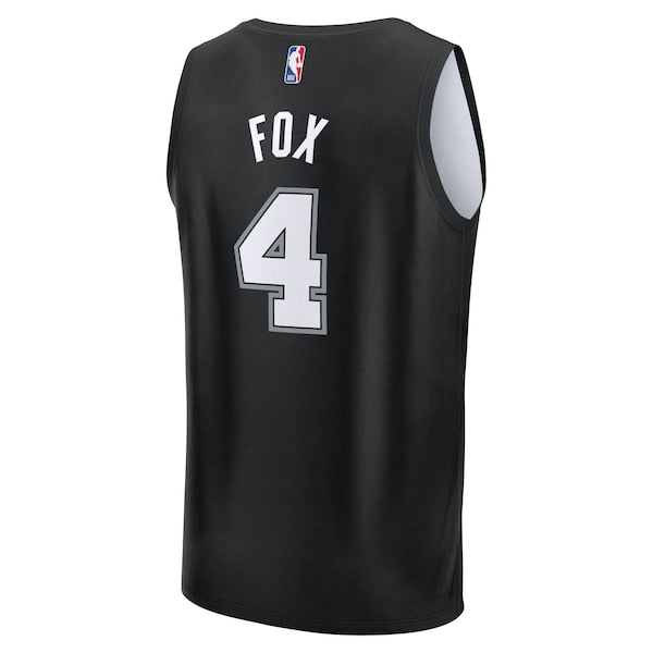 De'Aaron Fox San Antonio Spurs  Youth 2025/26 City Edition Fast Break Jersey - Black