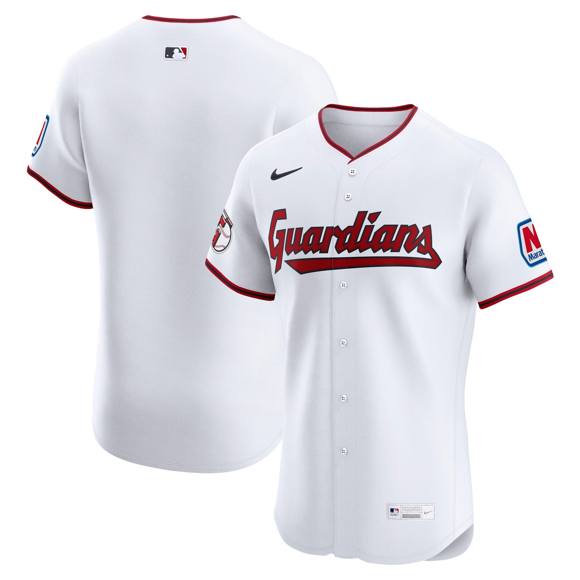 Cleveland Guardians Nike Alternate  Elite Jersey - Red/White