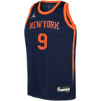 RJ Barrett New York Knicks Jordan Brand Youth Swingman Jersey - Statement - Navy