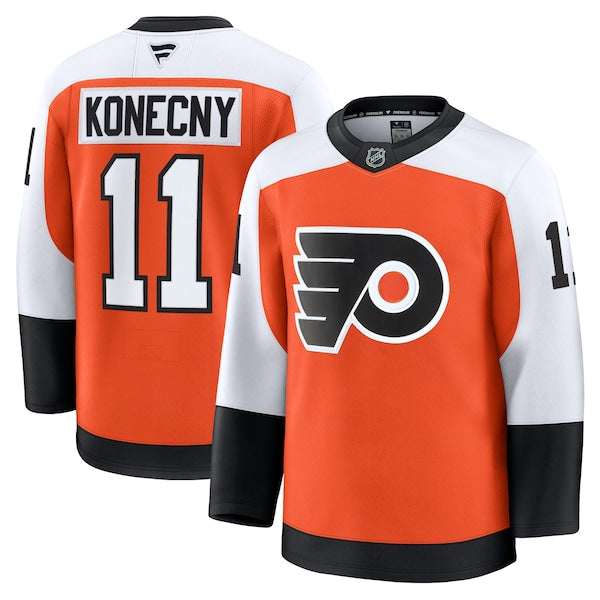 Travis Konecny Philadelphia Flyers  Home Premium Jersey - Burnt Orange
