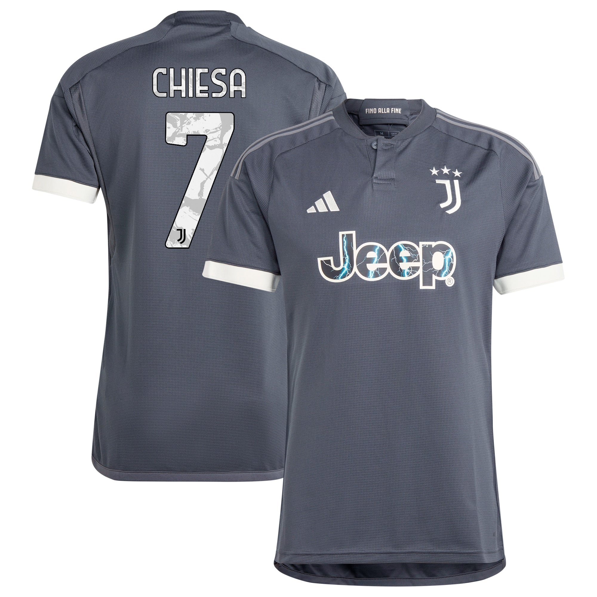 Federico Chiesa Juventus adidas 2023/24 Away Replica Jersey - White/Black/Gray