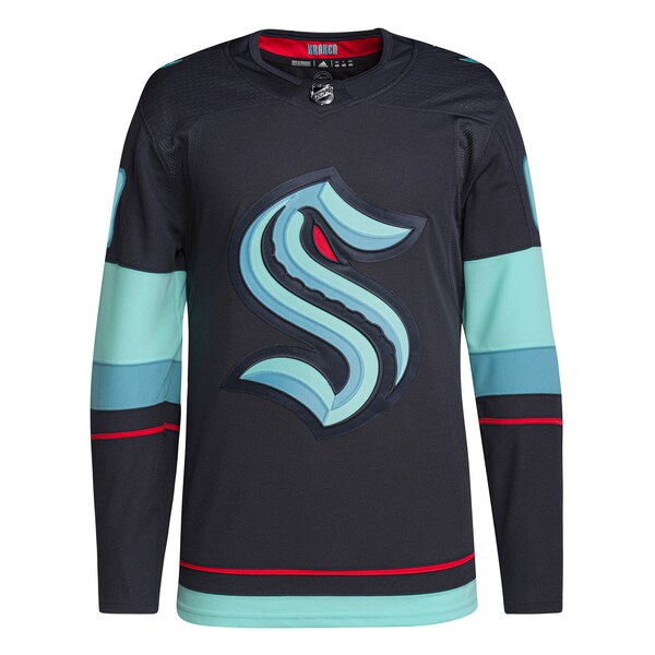 Seattle Kraken adidas  Home  Primegreen Authentic Custom Jersey - Navy