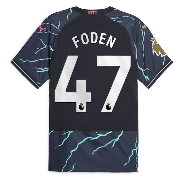Phil Foden Manchester City Puma 2023/24 Third Authentic Player Jersey - Navy