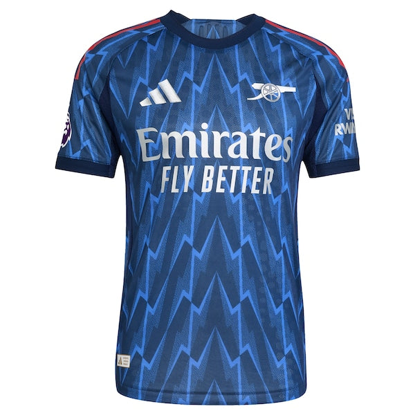Bukayo Saka Arsenal adidas 2025/26 Away Authentic Player Jersey - Blue/Red
