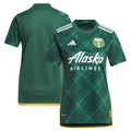 Portland Timbers adidas Women's 2024 Portland Plaid Kit Replica Jersey - Green