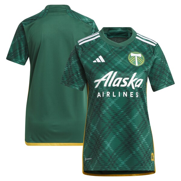 Portland Timbers adidas Women's 2024 Portland Plaid Kit Replica Jersey - Green