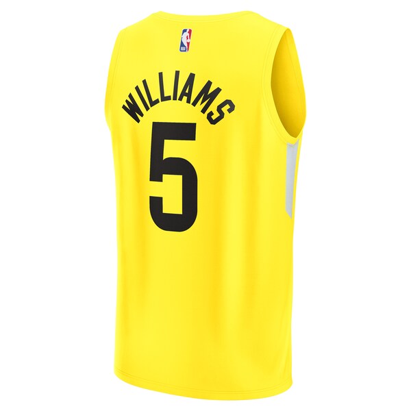Cody Williams Utah Jazz  2024 NBA Draft Fast Break Player Jersey - Icon Edition - Yellow