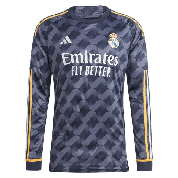 Jude Bellingham Los Merengues adidas 2023/24 Away Long Sleeve Replica Player Jersey - Navy/White