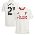 Antony Manchester United adidas Youth 2023/24 Third Replica Player Jersey - White/Green