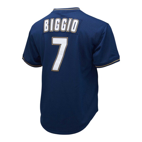 Craig Biggio Houston Astros 1991 Cooperstown Collection Mesh Pullover Jersey - Navy