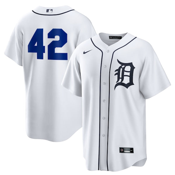 Detroit Tigers Nike Home  2025 Jackie Robinson Day Replica Jersey - White