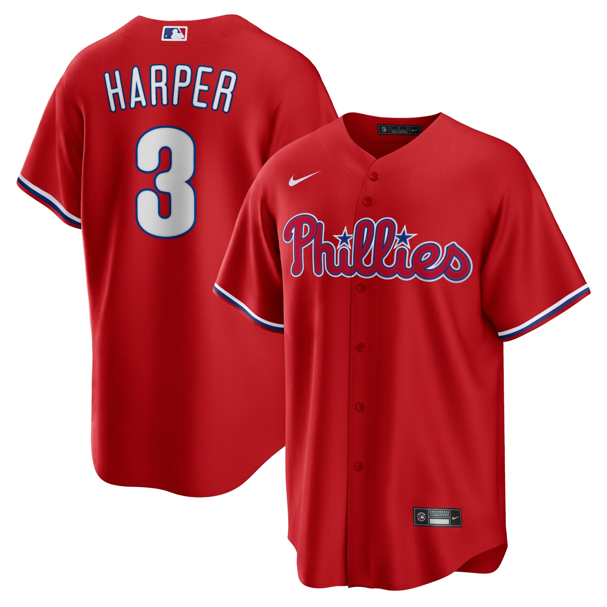 Bryce Harper Philadelphia Phillies Nike Alternate Replica Player Name Jersey - Cream/Red/White