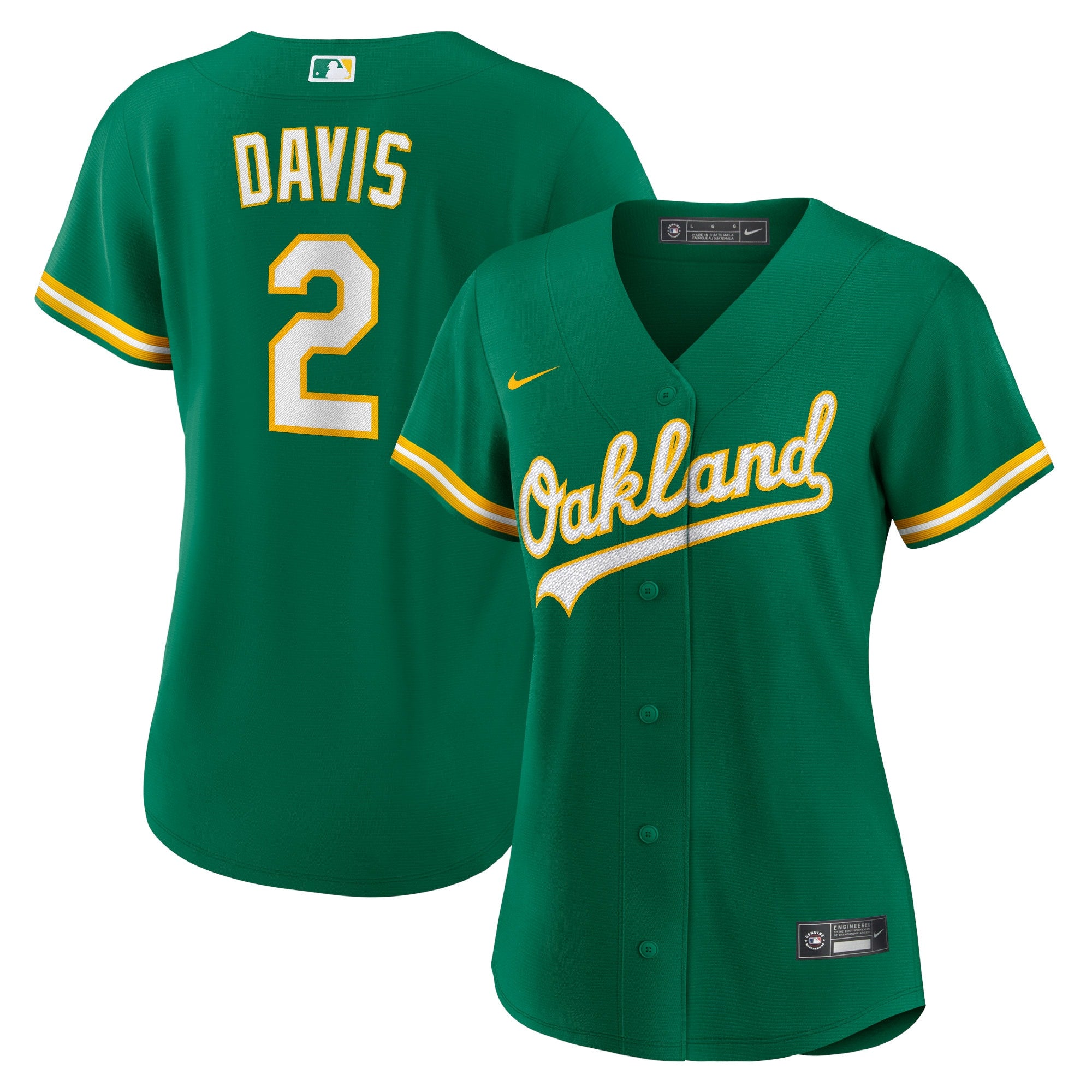 Khris Davis Oakland Athletics Nike Women's Home Replica Player Jersey - White/Green