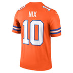 Bo Nix Denver Broncos Nike Alternate Legend Player Performance Top - Orange