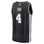 De'Aaron Fox San Antonio Spurs  Fast Break Replica Player Jersey - Icon Edition - Black
