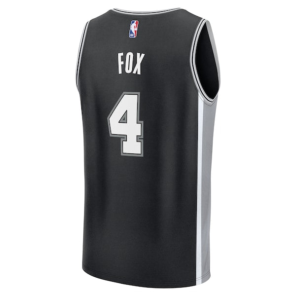 De'Aaron Fox San Antonio Spurs  Youth Fast Break Replica Player Jersey - Icon Edition - Black